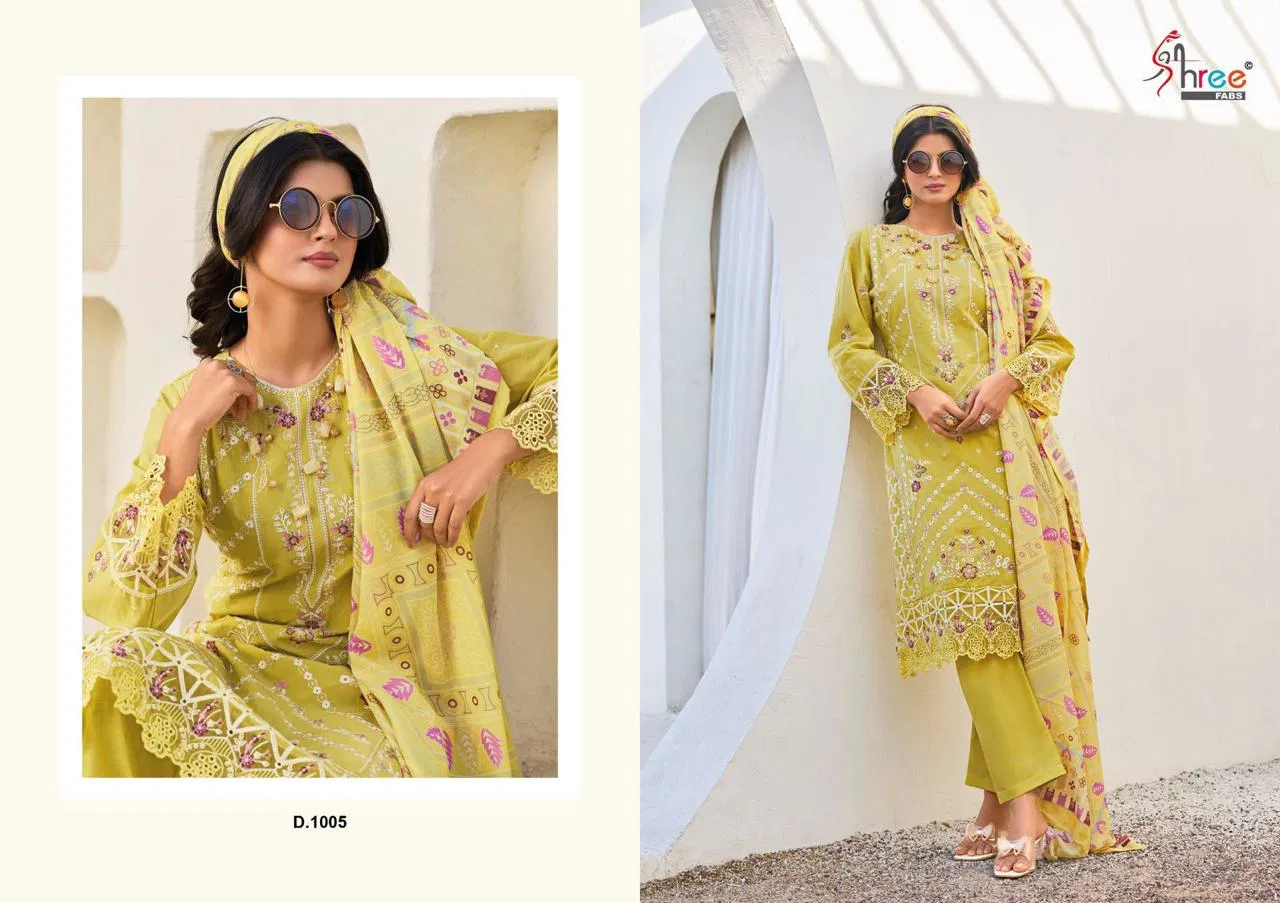 Tasrif Premium Lawn Collection Vol 1 By Shree Fabs Cotton Salwar Suits Wholesale Online