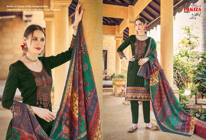 Pakiza Sana Safinaz 45 Latest Fancy Designer Heavy Casual Wear Embroidery Kashmiri Heavy Neck Work Dress Material Collection
