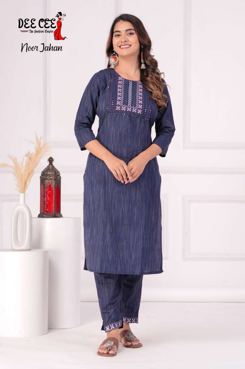 Noor Jahan By Deecee Cotton Kurti With Bottom Dupatta Catalog
