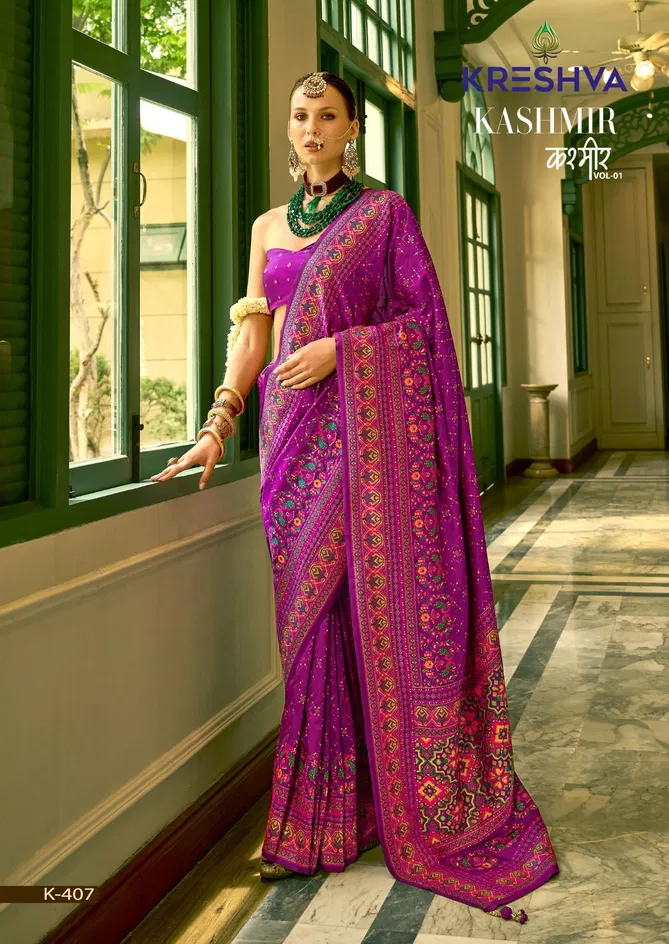 Kashmir Vol 1 By Kreshva Banarasi Silk Wedding Wear Sarees Orders In India