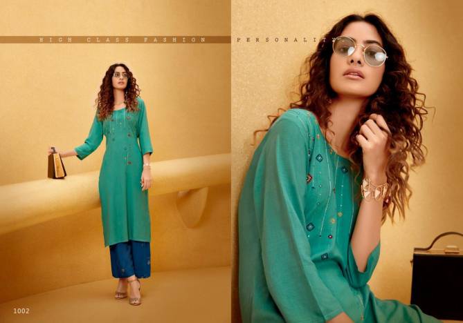 SWEETY FASHION LEE-LOYA Fancy Designer Party Wear Rayon Kurti With Palazzo Collection