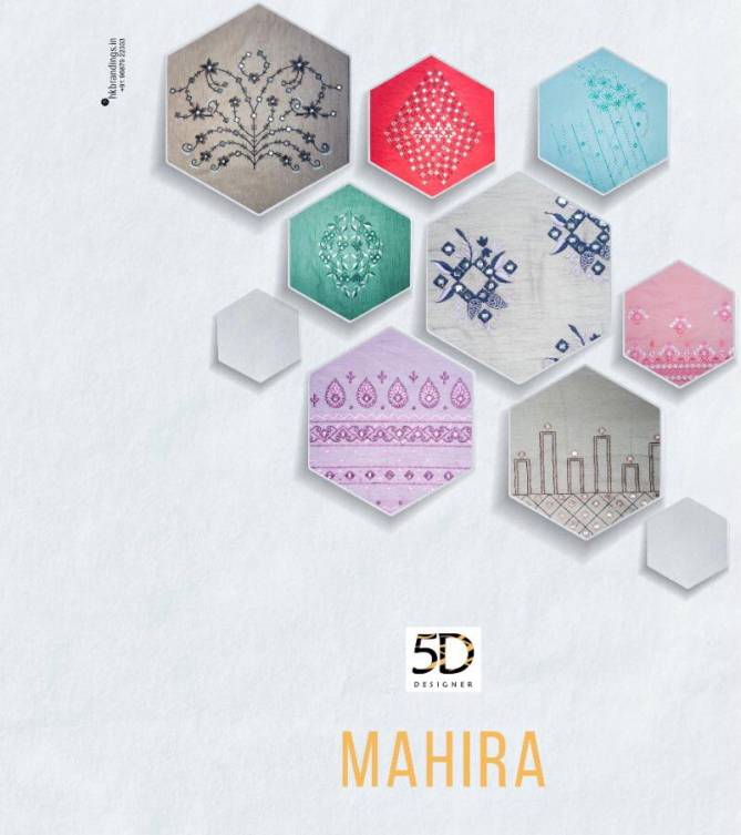 5D  MAHIRA Latest Fancy Designer Festive Wear Georgette Jacquard Border Saree With Embroidered Blouse Collection  