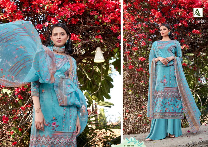 Alok Gujariaa Fancy Cotton Casual Wear Pure Zam Cotton Digital Print with Swarovski Diamond  Dress Material Collection
