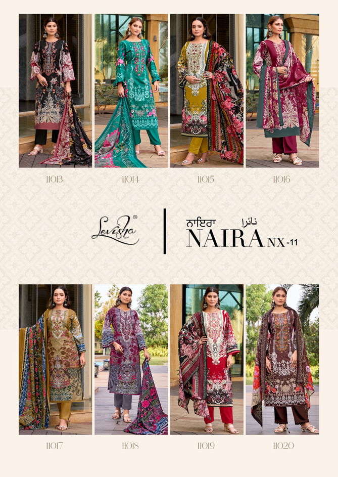 Naira Nx Vo 11 By Levisha Cambric Cotton Printed Pakistani Dress Material Wholesale In India