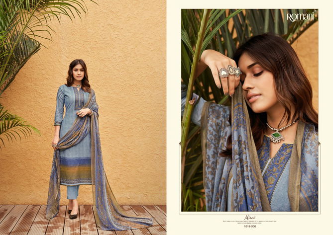 Romani Mirai Fancy Ethnic Wear Cambric Cotton Printed  Dress Material Collection