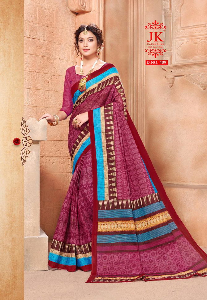 Jk Vaishali 4 Designer Regular Wear Cotton Printed Saree Collection
