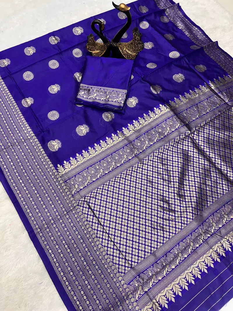 SF 772 Lichi Silk Banarasi Wedding Wear Saree Exporters In India