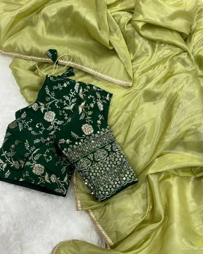 Rani By Tc Crush Tissue Silk Designer Readymade Blouse Saree Wholesale Clothing Distributors In Mumbai