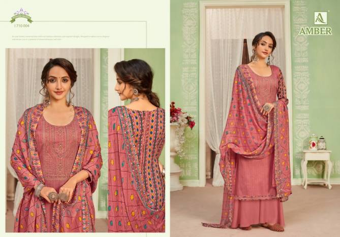 Alok Amber 2 Latest Fancy Festive Wear Designer Printed With Thread Embroidery Dress Material Collection
