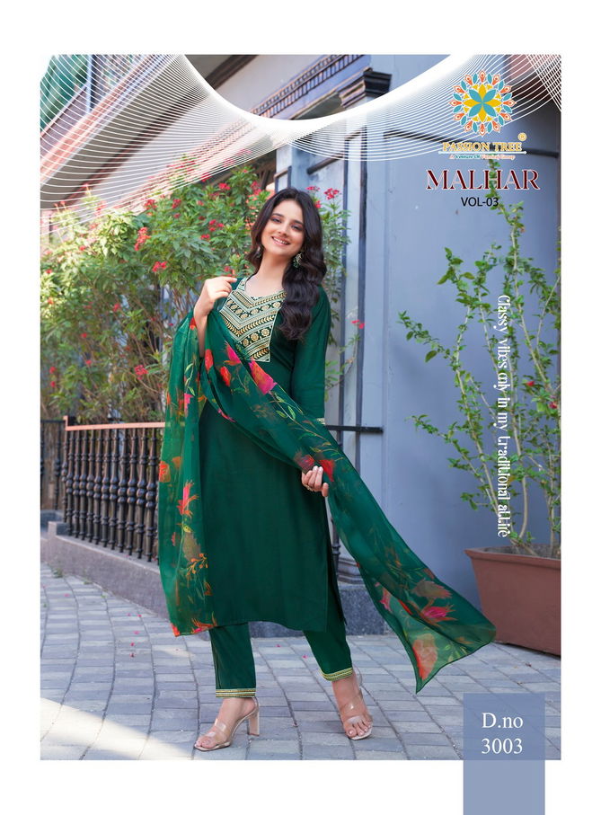 Malhar Vol 3 By Passion Tree Roman Silk Embroidery Readymade Suits Exporters In India