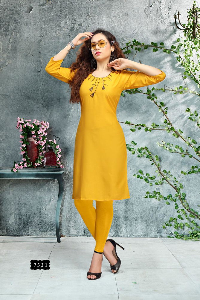 Ft Lotus Simple Latest Designer fancy Ethnic Regular Wear Kurtis Collection
