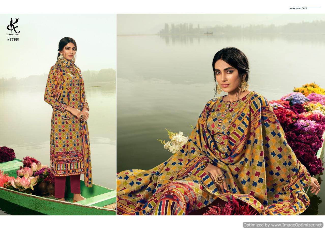 Kapil Aazeen Latest Designer Digital Printed Pure Pashmina Dress Material Collection 