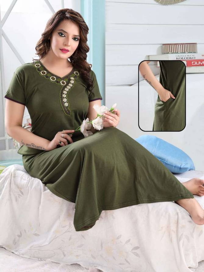 SINKER BY KAAMIRI 1001 TO 1006 SERIES DESIGNER BEAUTIFUL STYLISH FANCY COLORFUL READY TO WEAR PLAIN NIGHTY AT WHOLESALE PRICE