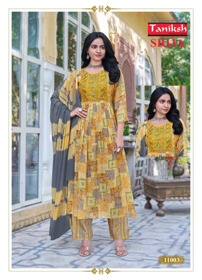 Srija Vol 11 By Taniksh Rayon Kurti With Bottom Dupatta Exporters In India