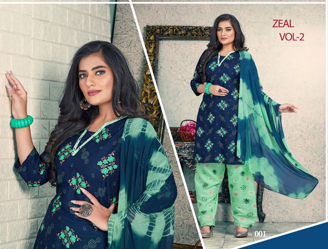 Trendy Zeal 2 Latest Fancy Designer Casual Regular Wear Rayon Printed Readymade Collection
