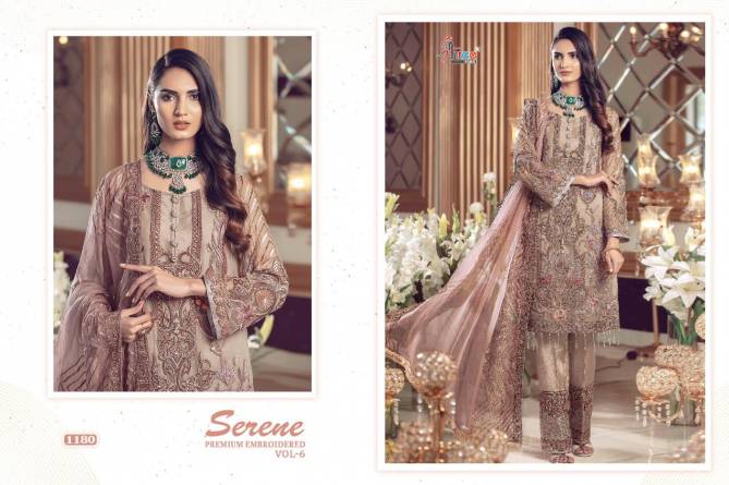 Shree Serene Premium Embroidered 6 Heavy Wedding Wear Georgette With Embroidery And Diamond Work Top With Dupatta Pakistani Salwar Suits Collection 
