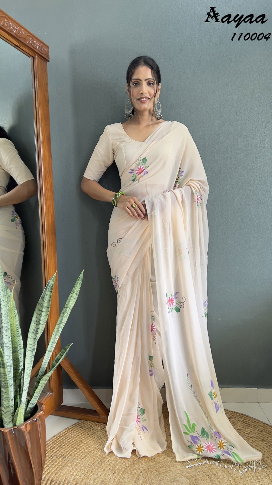 Aaradhna Vol 11 By Aayaa Fuax Georgette Sarees Suppliers In India