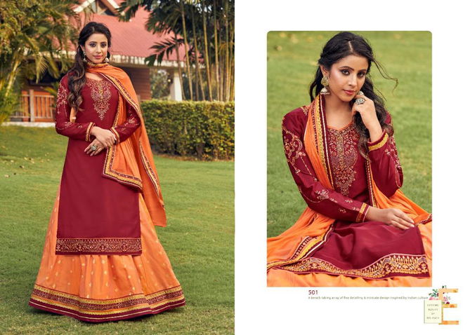 Rangoon Alankar Fancy Designer Heavy Festive Wear Satin Georgette With slive With Four Side Work Lace Dupatta Work Salwar suit Collection 