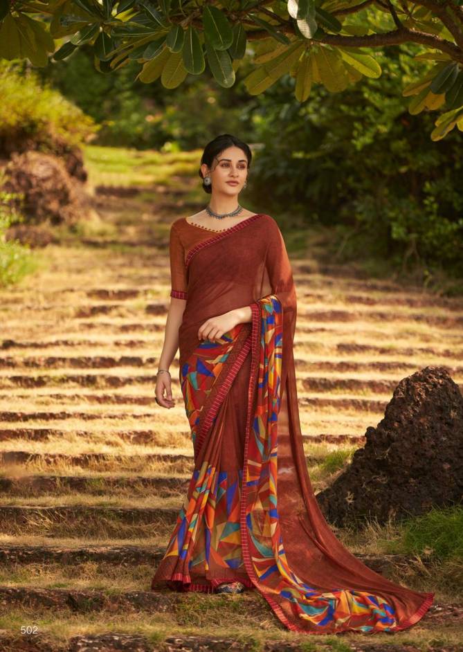 REVISE RATE -- KASHVI FALAK Latest Fancy Regular Wear Weightless Printed saree Collection
