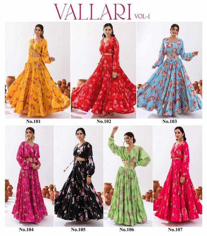 Vallari Vol 1 By Lucaya Chinon Printed Indo Western Wedding Lehenga Choli Wholesale Online