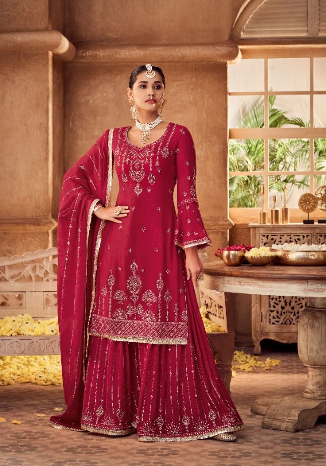 Palki Chinon Embroidery Bulk Readymade Suits Orders in India