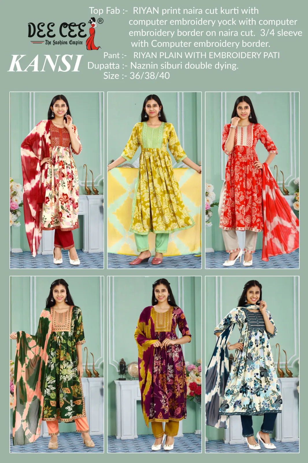 Kansi By Deecee Rayon Printed Kurtis With Bottom Dupatta Exporters In India