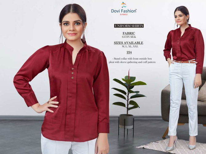 Uniform Shirts Latest Fancy Designer Casual Wear Satin Silk Shirt Collection