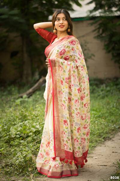 Nimki 7 Designer Stylish Fancy Wear Digital Printed Saree Collection