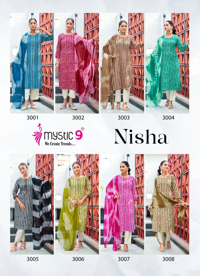 Nisha Vol 3 By Mystic 9 Cotton Dobby Kurti With Bottom Dupatta Suppliers In India