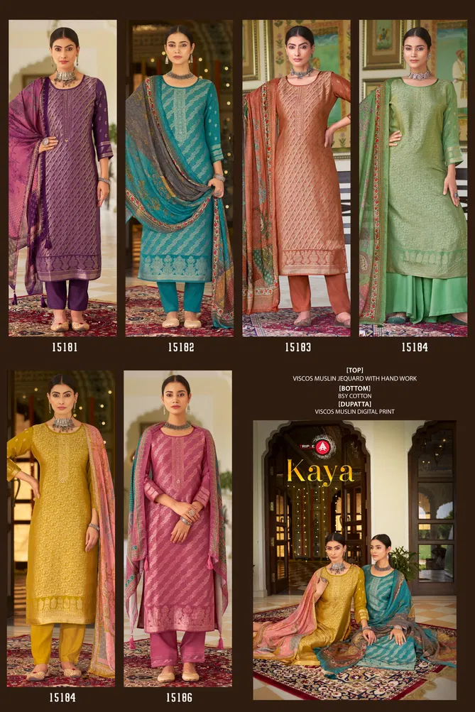 Kaya By Triple Aaa Viscos Muslin Dress Material Suppliers In India