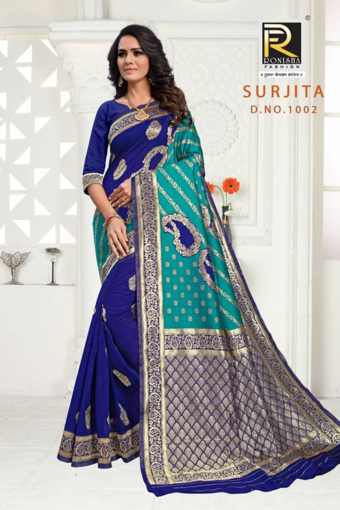 Ronisha Surjita Premium Silk Festive Wear Latest Saree Collection
