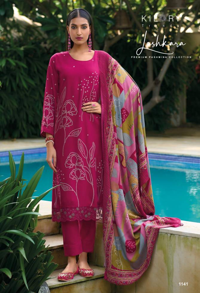 Lashkara By Kilory Pashmina Kurti With Bottom Dupatta Exporters In India