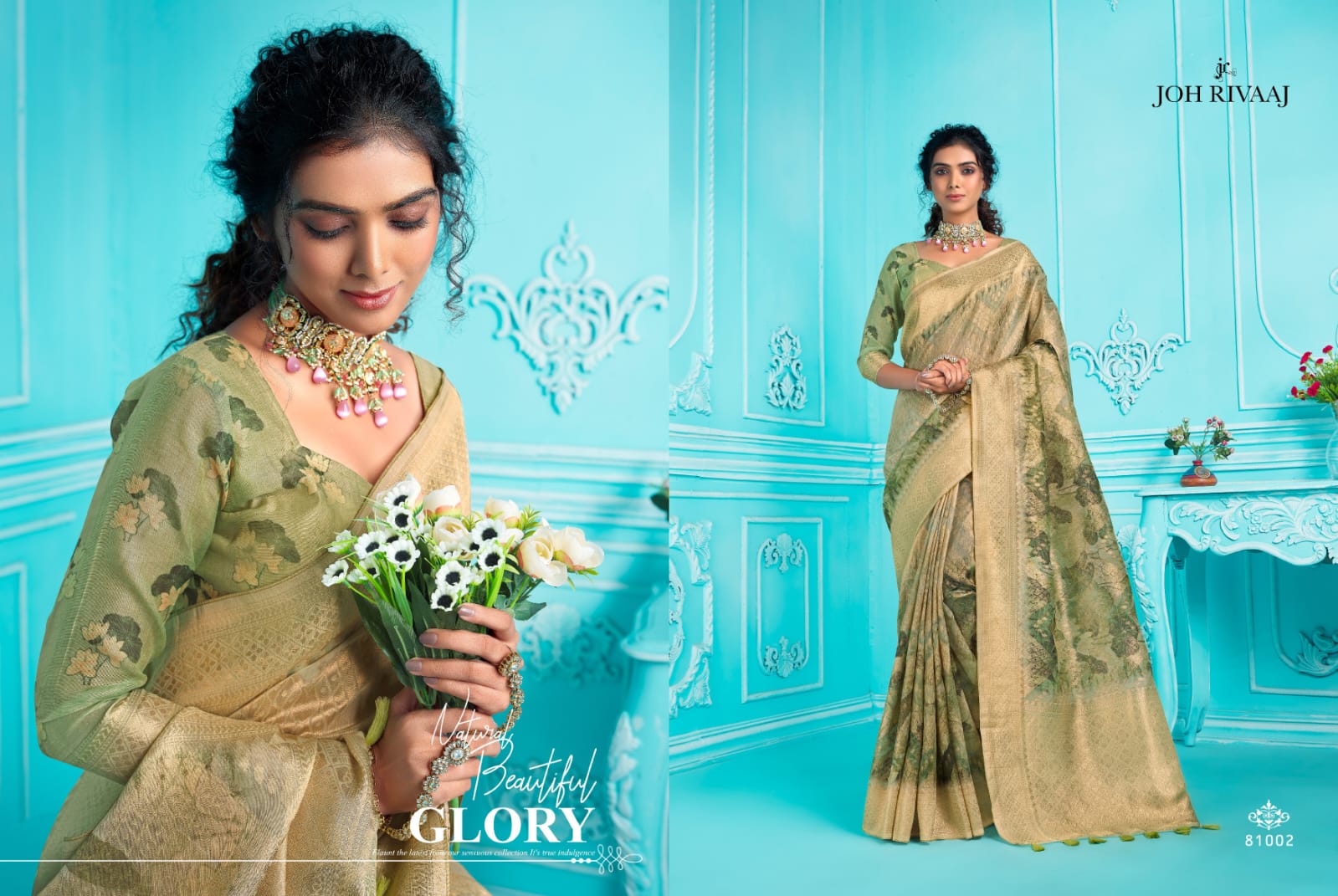 Jarosa By Joh Rivaaj Organza Designer Sarees Catalog