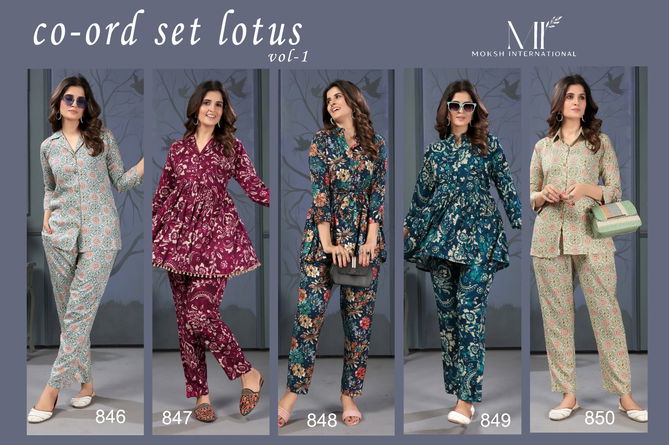 Co-ord Set Lotus Vol 1 By Moksh Riyon Western Suppliers In India