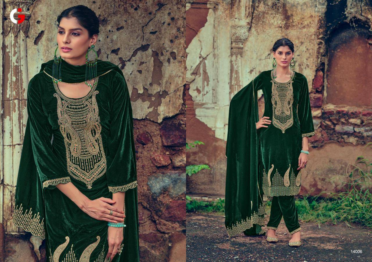 Maria B By Gull Jee Velvet Salwar Kameez Orders In India