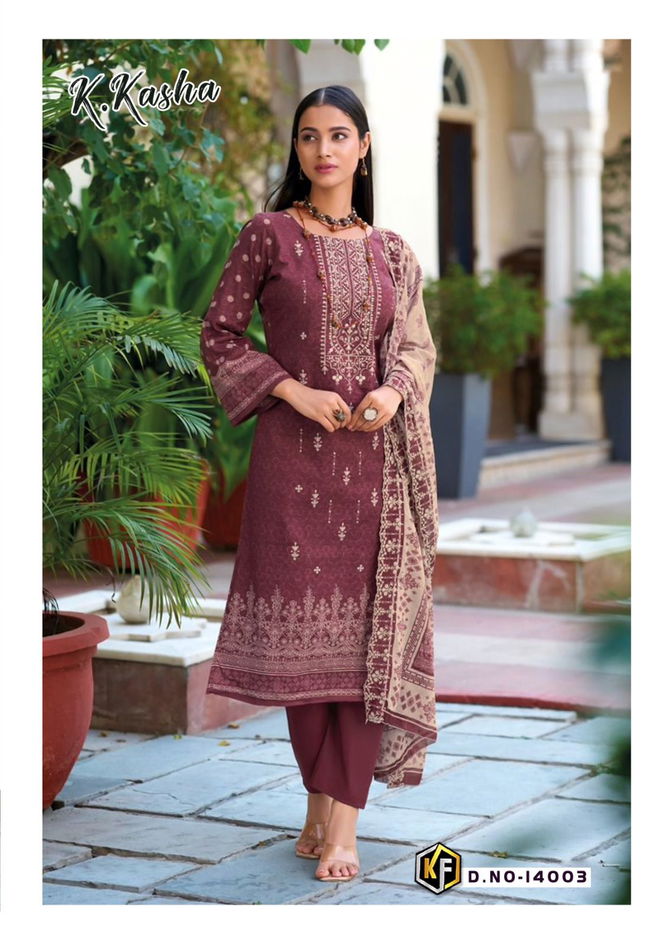 Keval K Kasha Vol 14 Luxury Heavy Cotton Dress Material Suppliers In India