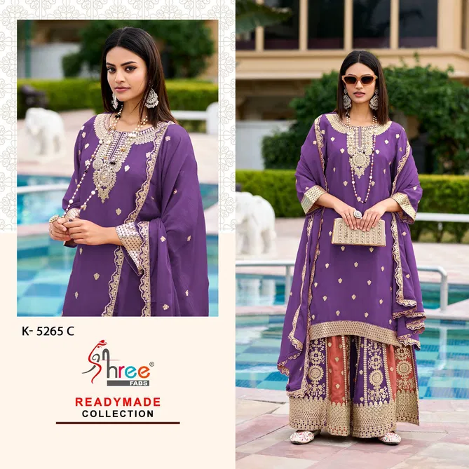 Shree Fabs K 5265 Chinon Pakistani Ready Made Salwar Suits Wholesale Market In Surat