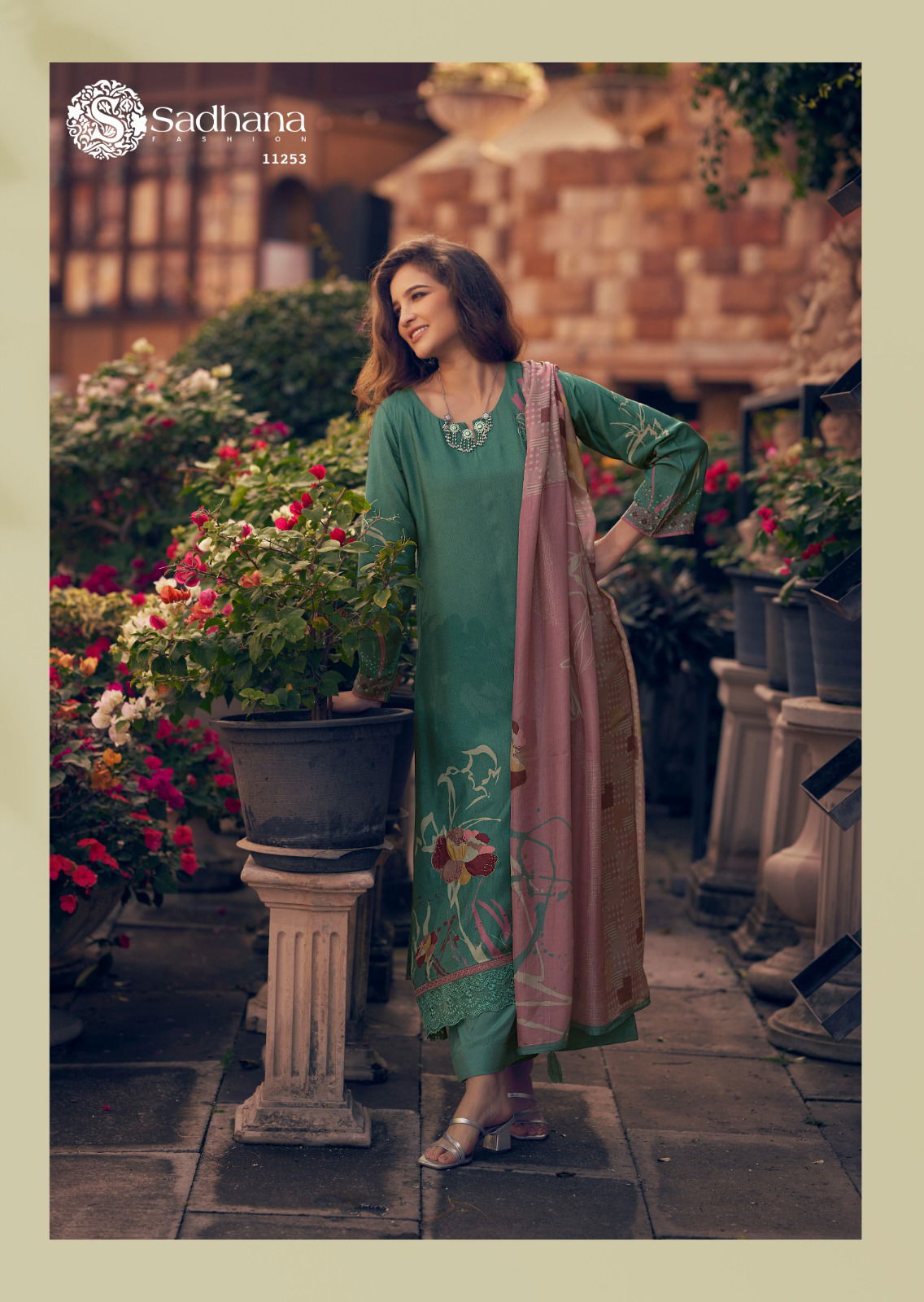 Zariya By Sadhana Shimmer Muslin Silk Digital Printed Dress Material Orders In India