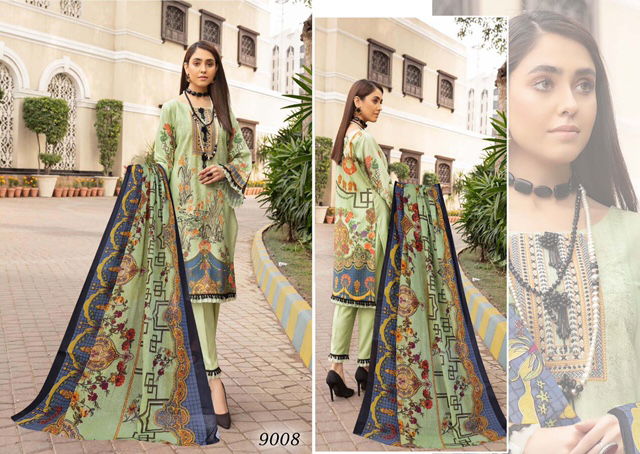 Sana Safinaz Luxury Lawn Collection 9 Latest Fancy Designer Casual Wear Cotton Printed Karachi Dress Materials Collection
