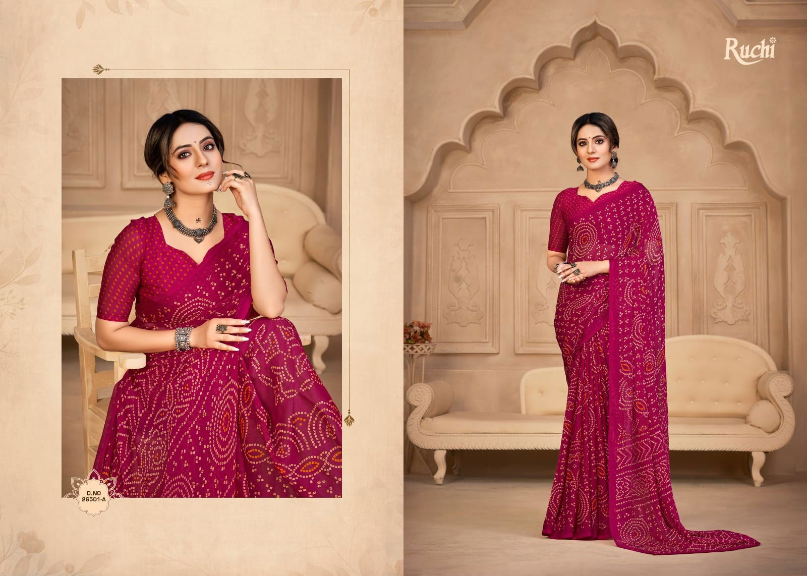 Star Chiffon 134 By Ruchi Daily Wear Sarees Wholesale Price In Surat 