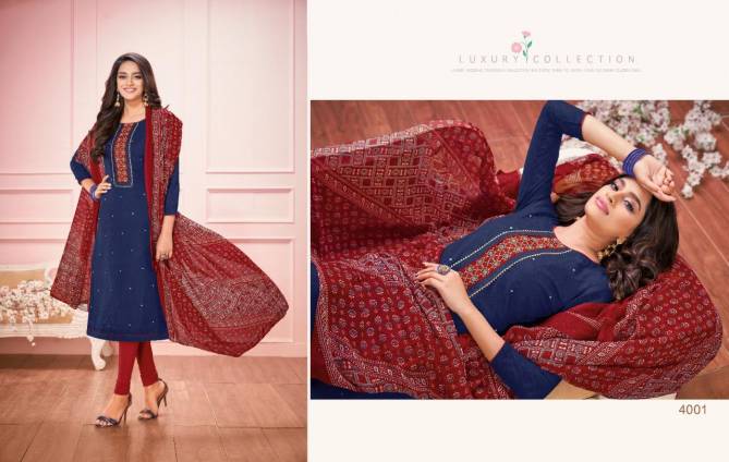 Daairy Don 25 Designer jacquard Work With Fancy Lace Dress Material Collection