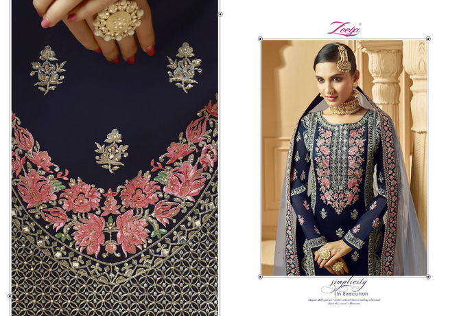 ZEEYA SUFI VOL-1 Latest Designer Heavy Wedding Wear Georgette With Inner Embroidery Work Fancy Salwar Suit Collection