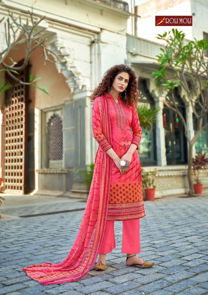 Roli Moli Maria Latest Designer fancy Casual Wear Cambric Printed Designer Dress Material Collection
