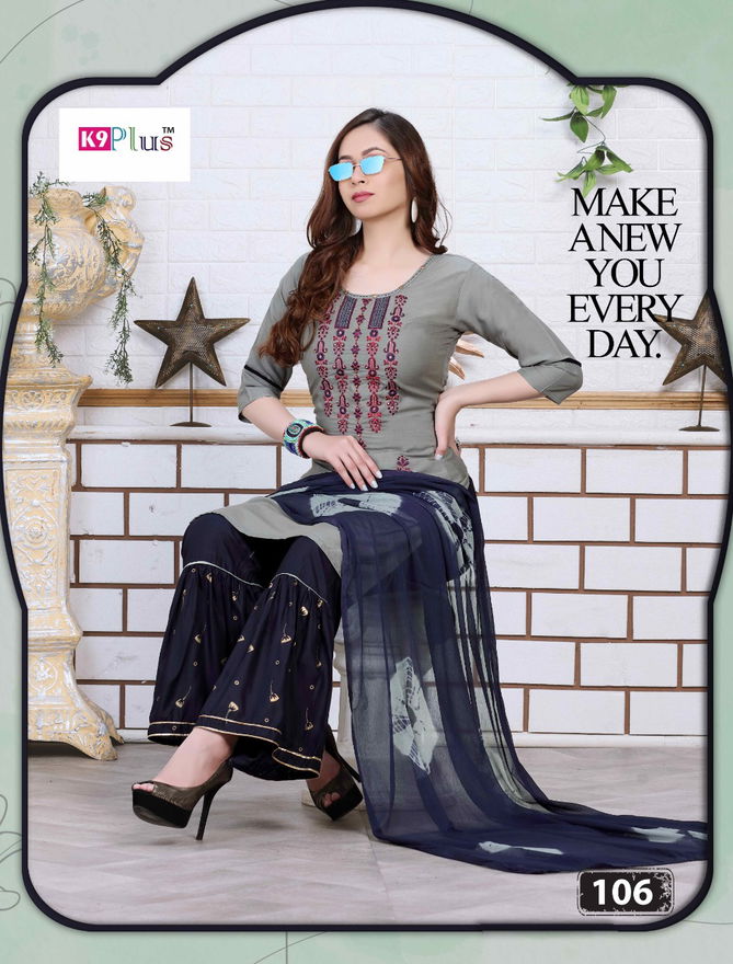 K9 Plus Pari Latest Fancy Ethnic Wear Rayon With Embroidery Work  Pattern Readymade Salwar Suit Collection
