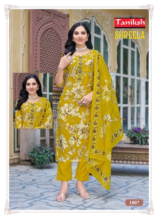 Shreela Vol 1 By Taniksh Printed Kurti With Bottom Dupatta Suppliers In India