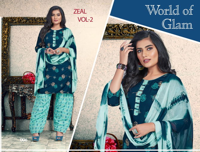 Trendy Zeal 2 Latest Fancy Designer Casual Regular Wear Rayon Printed Readymade Collection
