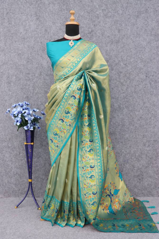 Divya By Paithani Soft Tissue Silk Wedding Sarees Exporters In India