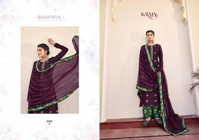 Karma Zoey 3 Heavy Fancy Wear Jacquard Designer Salwar Kameez Collection