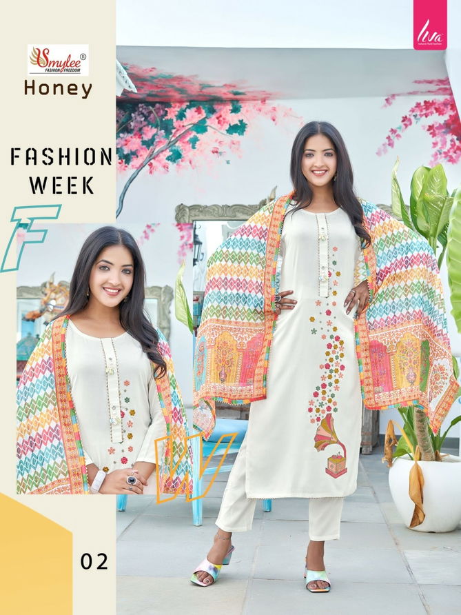 Honey By Rung smylee Designer Kurti With Bottom Dupatta Wholesale Clothing Suppliers In India