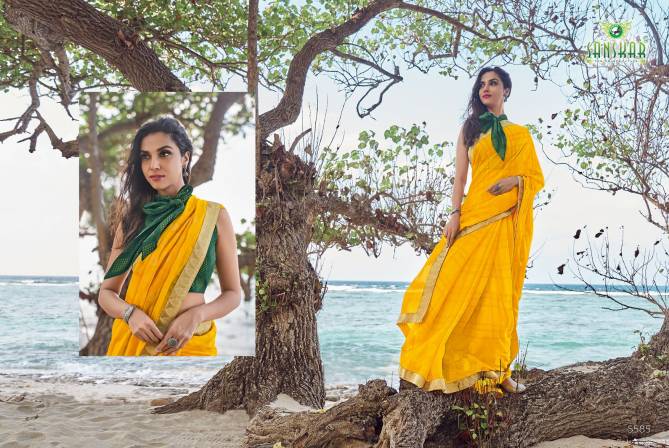 Sanskar Jharonka Latest Fancy Printed Daily Wear Saree Georgette Saree Collection 